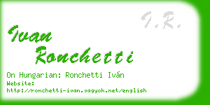 ivan ronchetti business card