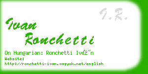 ivan ronchetti business card